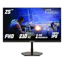 Monitor Arkham 25 Gamer 210hz Ips Fhd 1ms Hdmi Gris Gris