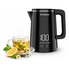 Pava Eléctrica Digital Westinghouse 5 Temperaturas 1.8l Negro
