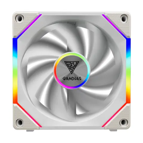 SPRING SALE Cooler Fan Gamdias Aeolus P2-1201 White Magnético Reversible ARGB 120mm