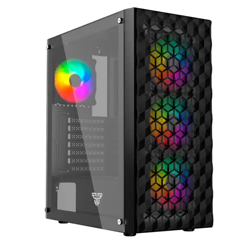 Gabinete Fantech Aero II CG83 Black Templado Mesh 4x120mm FRGB