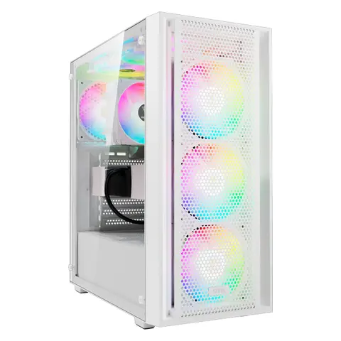 Gabinete Gamdias Aura GC2 Elite White Mesh Templado 4x12cm ARGB