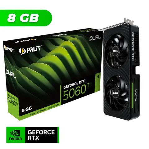 MES DEL GAMER Placa de Video Palit NVIDIA GeForce RTX 5060 TI DUAL 8GB GDDR7