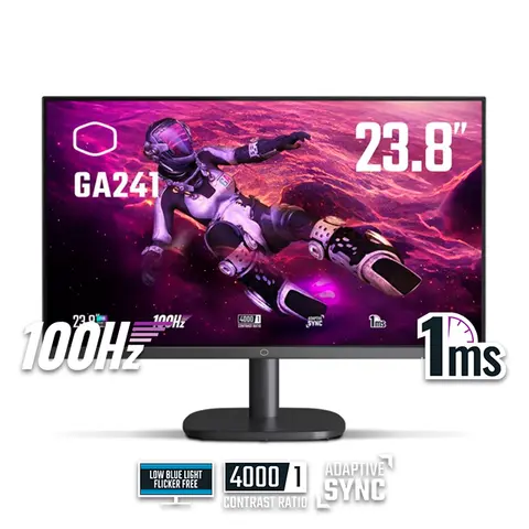 MES DEL GAMER Monitor Gamer Cooler Master GA241 24' 100Hz 1Ms VA Adaptive Sync
