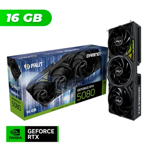 SPRING SALE Placa de Video Palit NVIDIA GeForce RTX 5080 GAMING PRO 16GB GDDR7