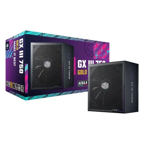 SPRING SALE Fuente Cooler Master GX3 750W 80 Plus Gold ATX 3.0 PCIe 5.0 Full Modular