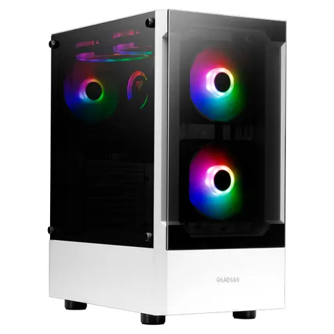 Gabinete Gamdias Talos E3 White Templado 3x12cm ARGB
