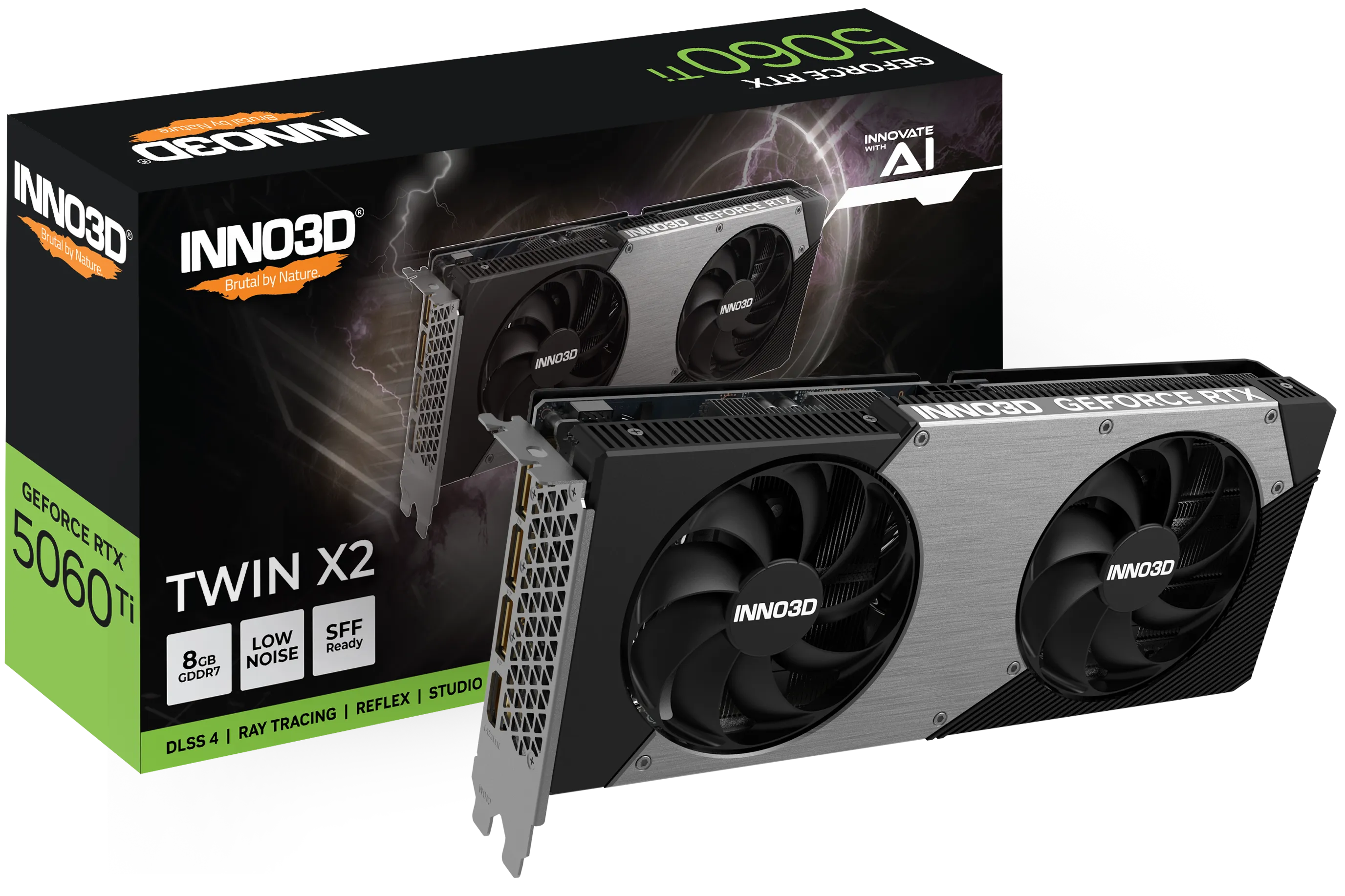 Placa De Video Inno3d Geforce Rtx™ 5060 Ti 8gb Twin X2