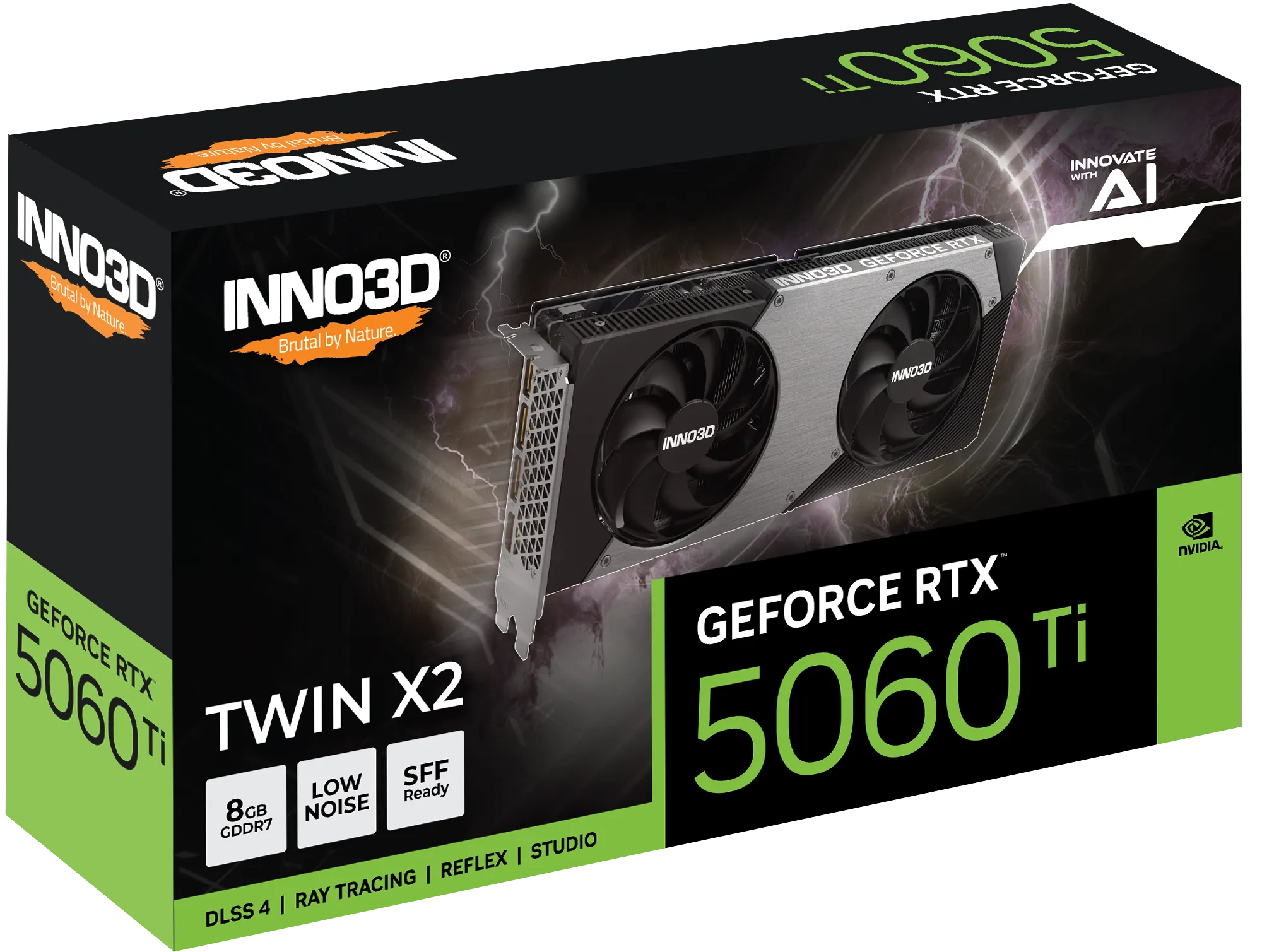 Placa De Video Inno3d Geforce Rtx™ 5060 Ti 8gb Twin X2