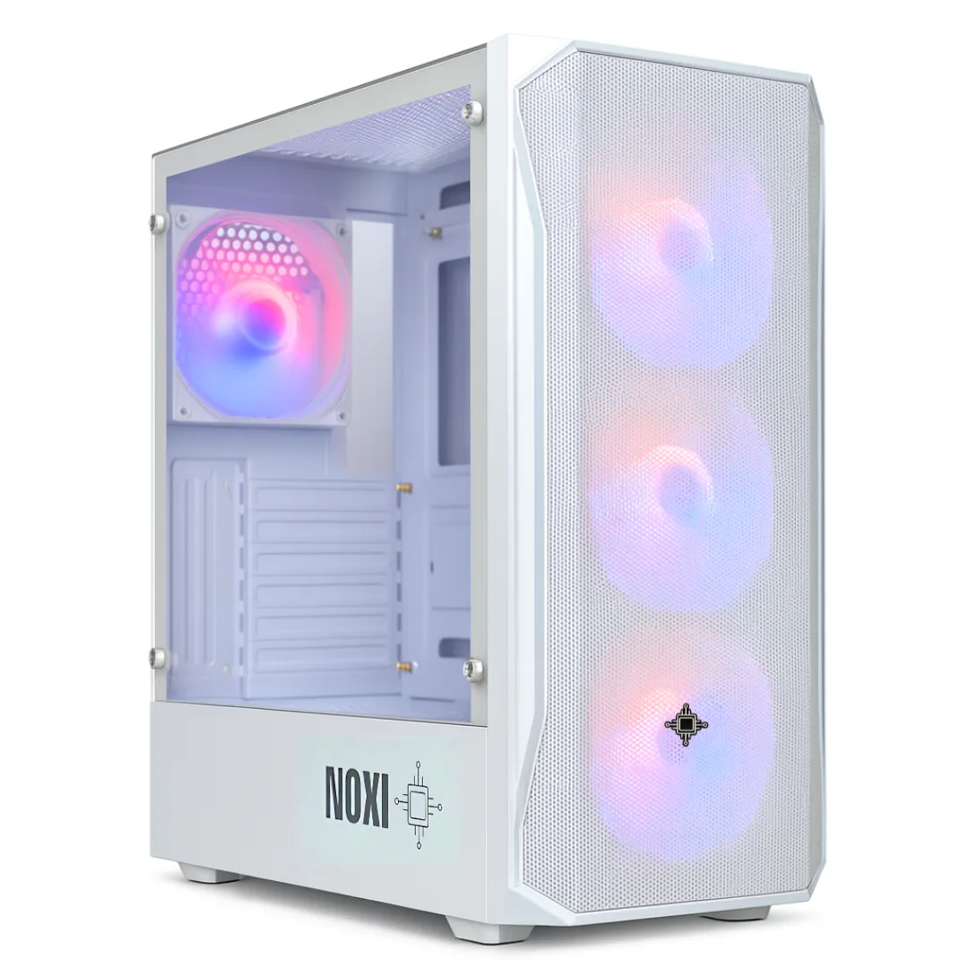 Gabinete Noxi Gaming Hika Blanco 4x120mm Argb Fans
