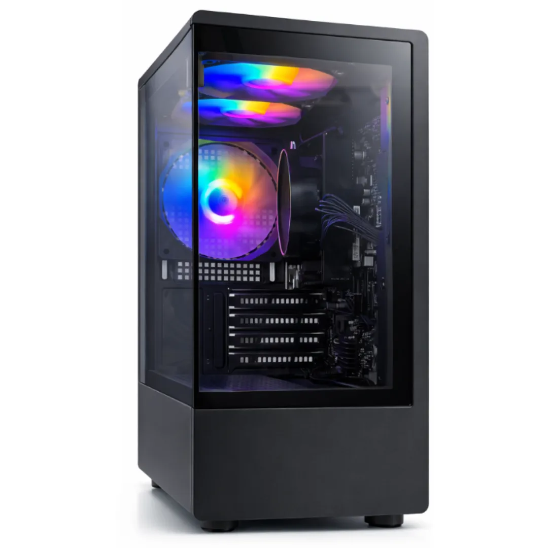 Gabinete Noxi Gaming Kurt Negro 3x120mm Rgb Fans + Fuente Noxi 500w