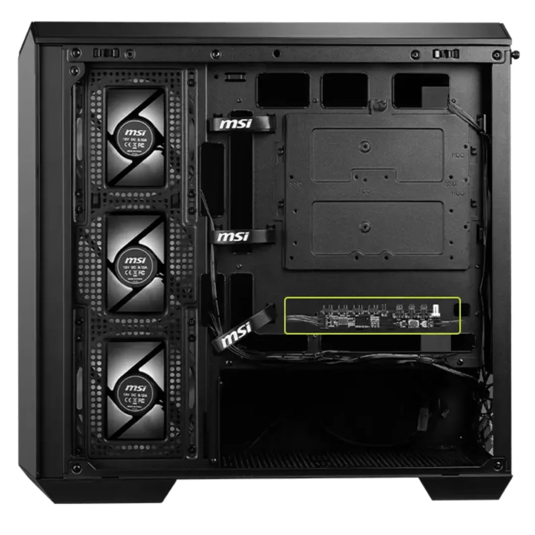 Gabinete Msi Mag Pano Negro M100r Pz 4x120mm Argb Fans
