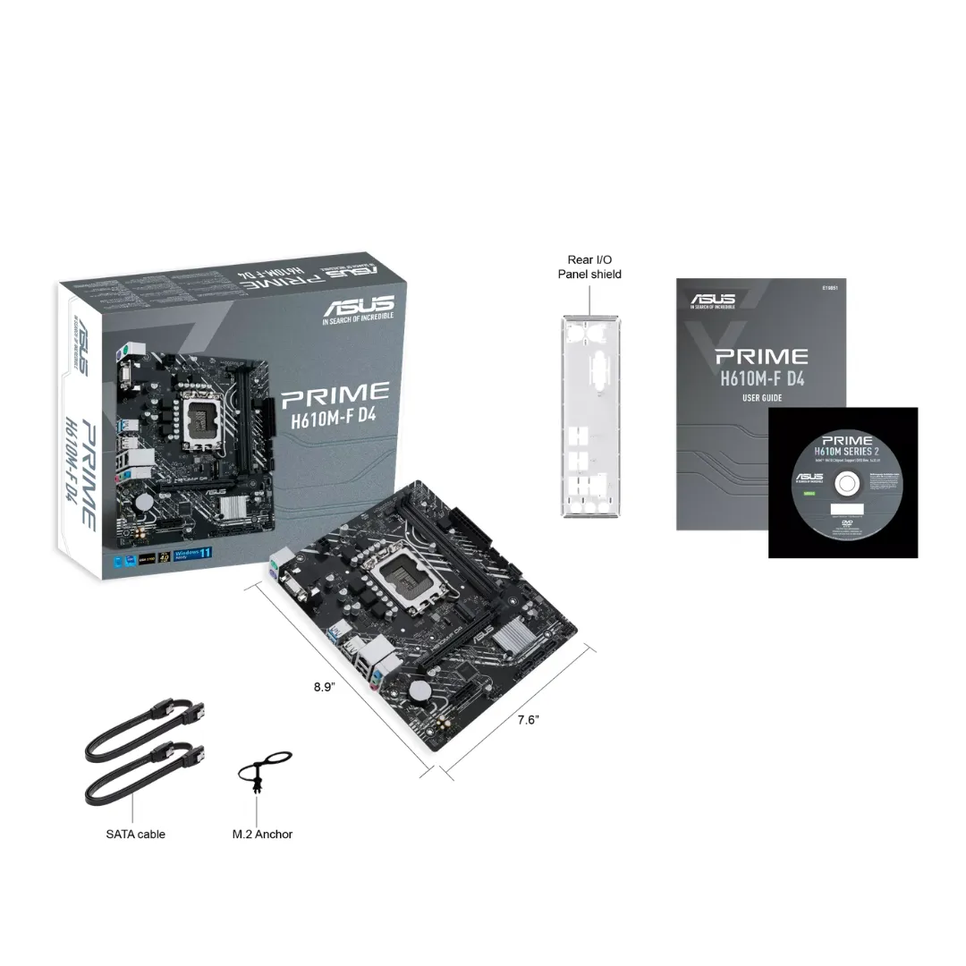 Mother Asus Prime H610m-f D4 R2.0 Lga1700 Ddr4