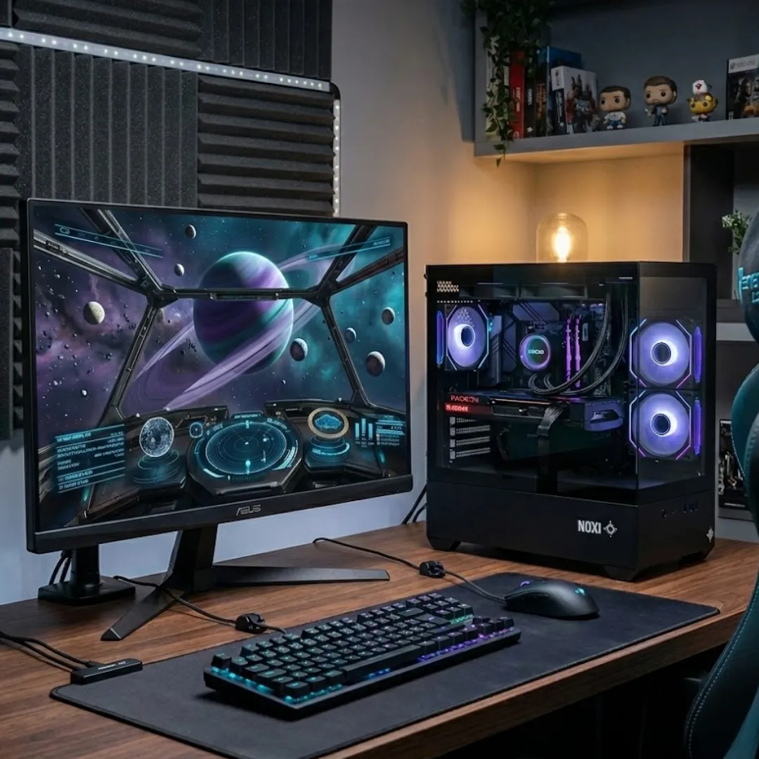 Noxi Gaming Pc Amd Ryzen 5 5500 | 16 Gb | 480gb | Rtx 3050 | Monitor 22 Asus