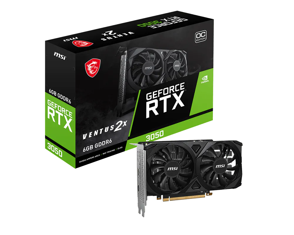 Placa De Video Msi Nvidia Geforce Rtx™ 3050 Ventus 2x 6g Oc