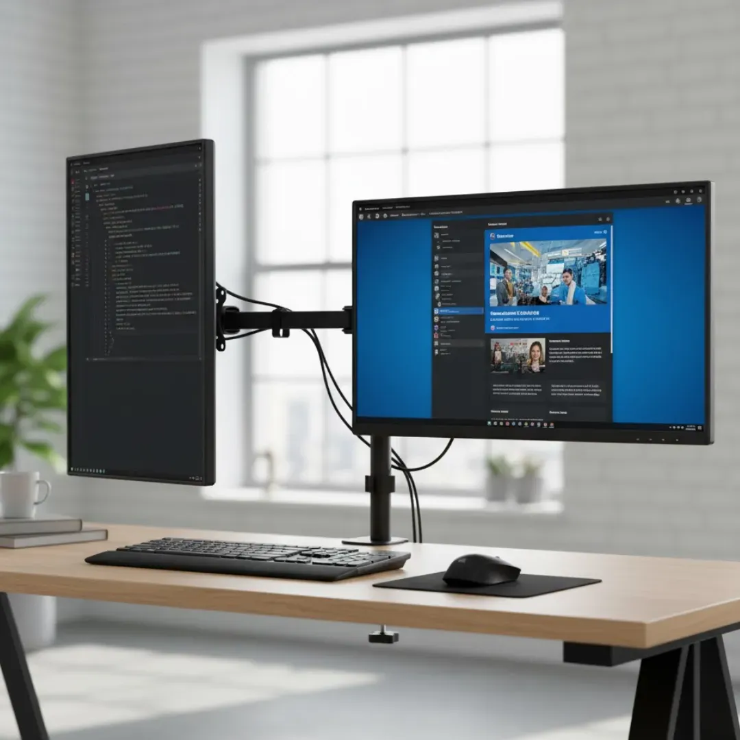 Soporte De Monitor Noxi Doble Fijo