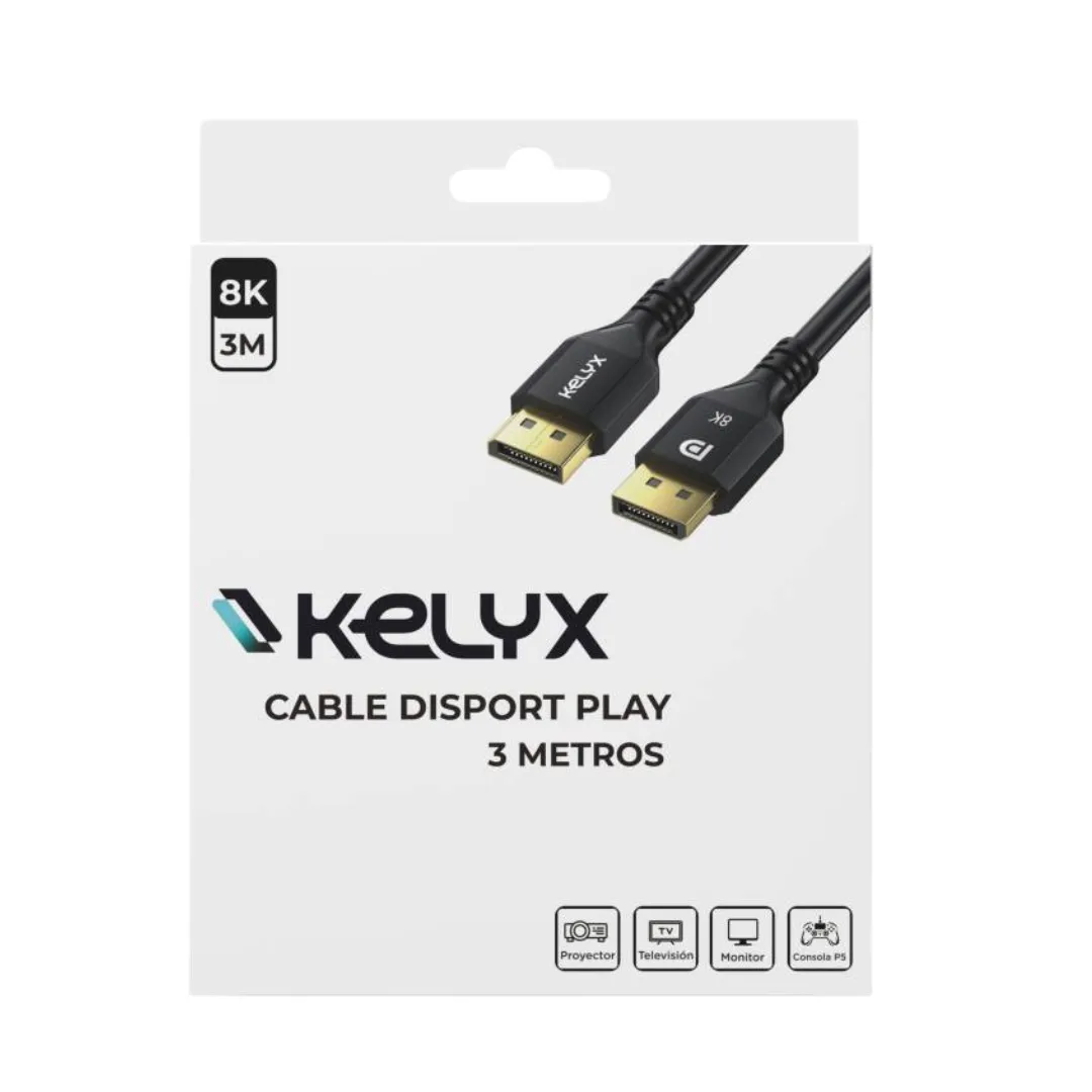 Cable Kelyx Display Port 1.4 8k 60hz - 3 Metros