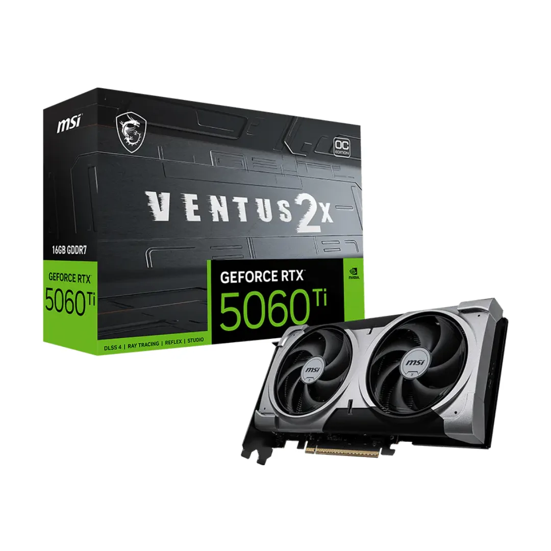 Placa De Video Msi Ventus Rtx 5060 Ti 16gb 2x Oc Plus