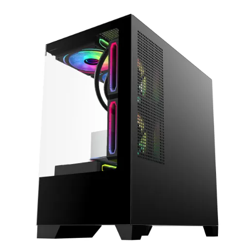 Gabinete Raptor Thunder Strike Tg X2 Mid-tower Rgb Fan X1 Black