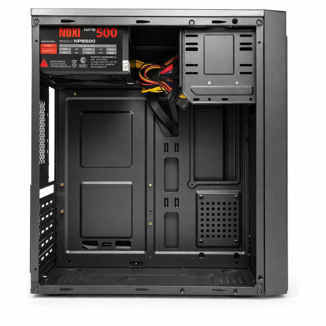 Gabinete Noxi Kit + Fuente 500w + Teclado Y Mouse