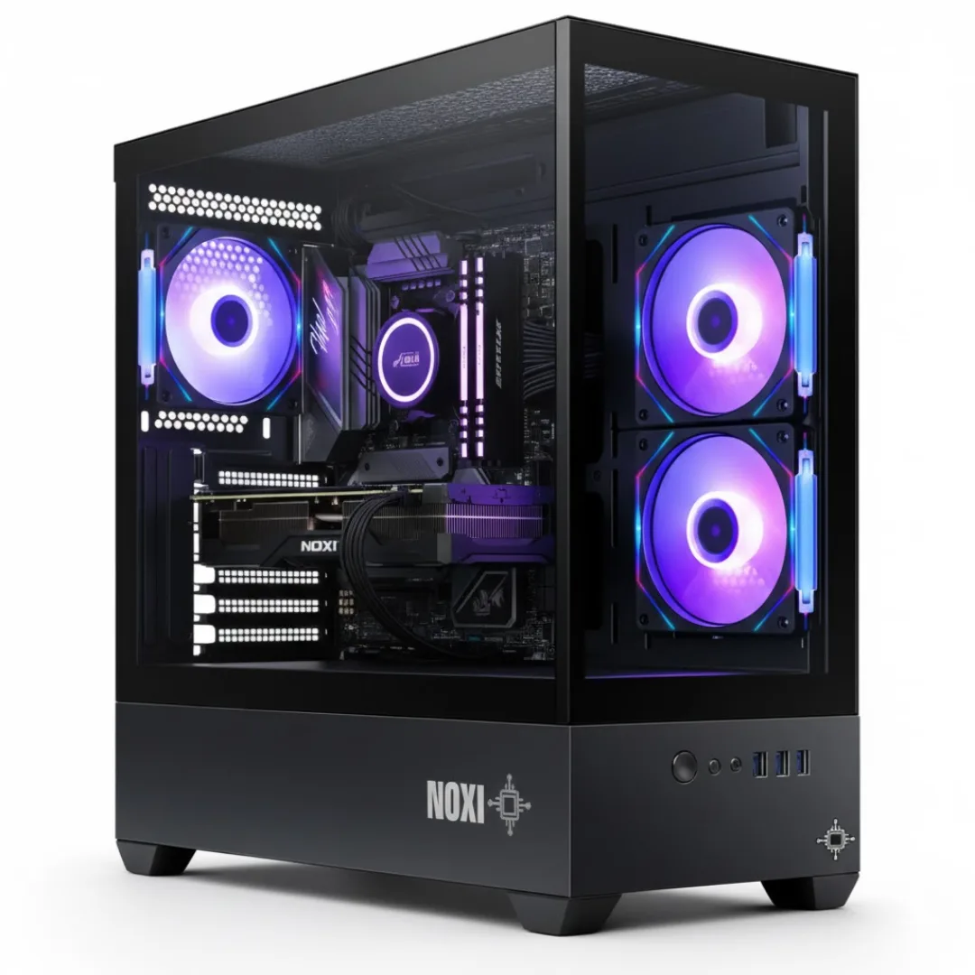 GABINETE NOXI GAMING ZOWI NEGRO 3X120MM ARGB FANS