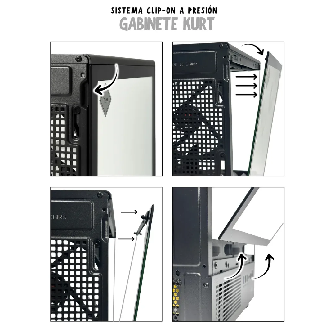 Gabinete Noxi Gaming Kurt 5x120mm Rgb Fans