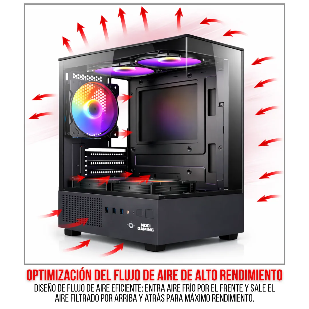 Gabinete Noxi Gaming Kurt 5x120mm Rgb Fans
