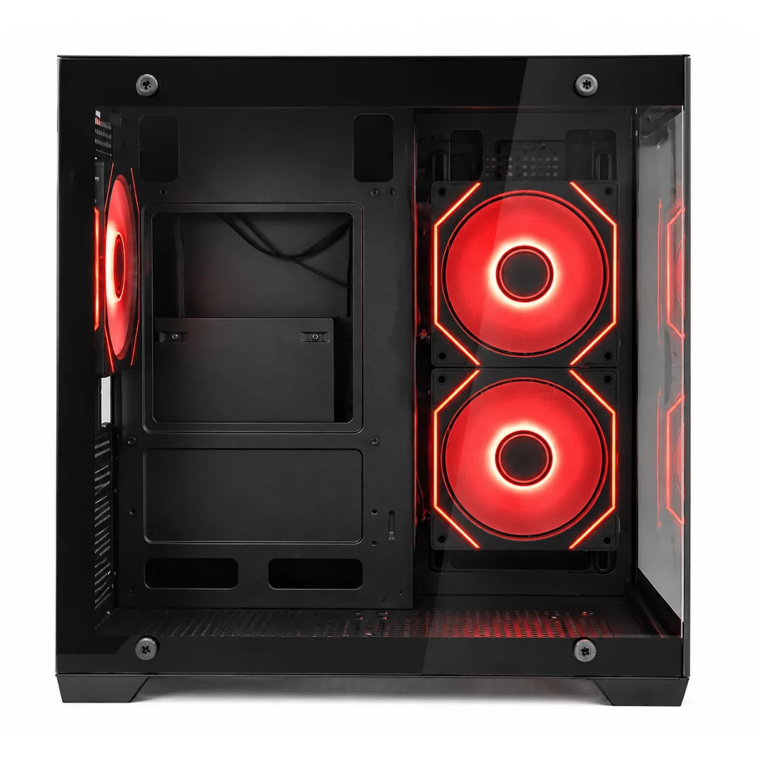 Gabinete Noxi Gaming Kubi Negro 3x120mm Argb Fans + Fuente 550w