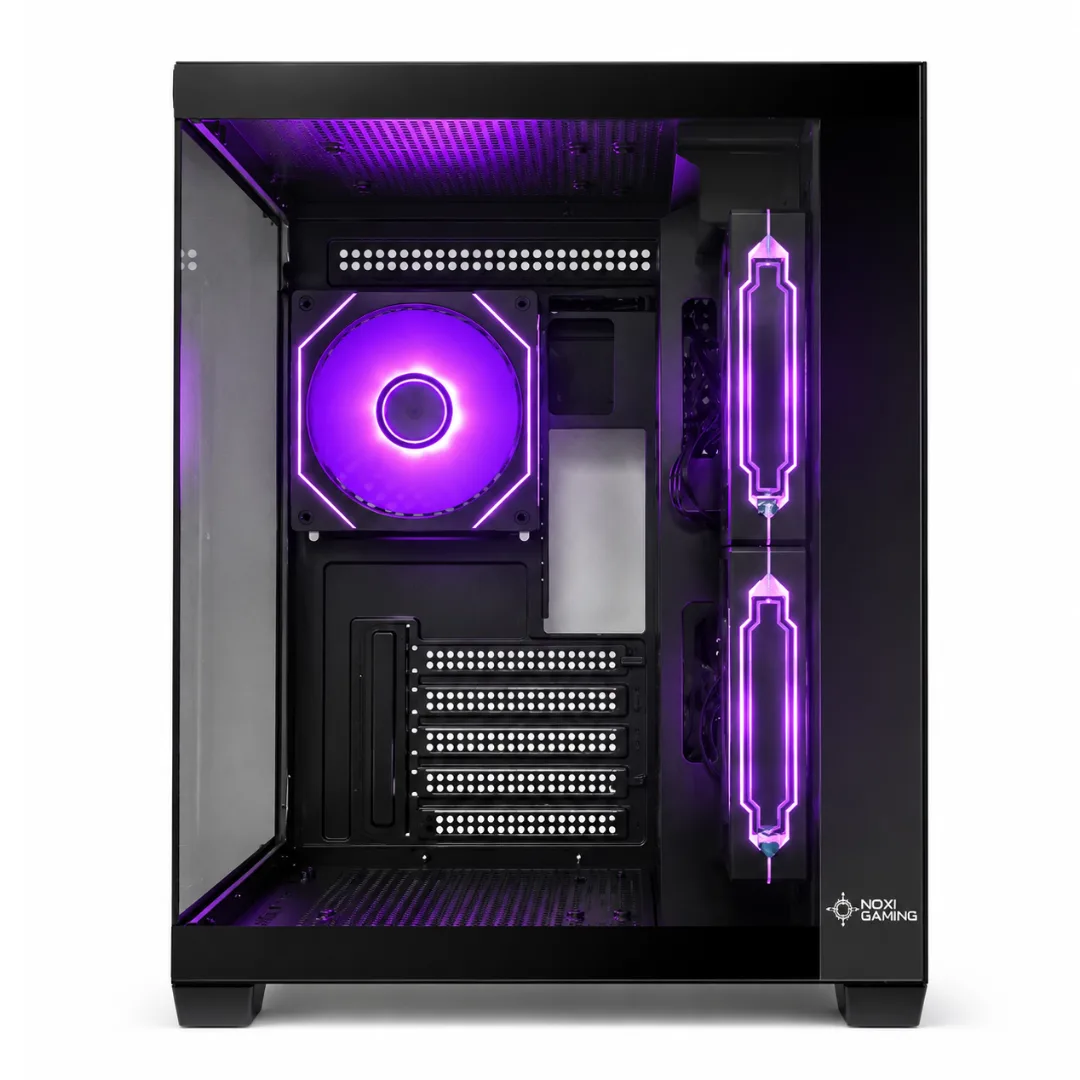 Gabinete Noxi Gaming Kubi Negro 3x120mm Argb Fans + Fuente 550w