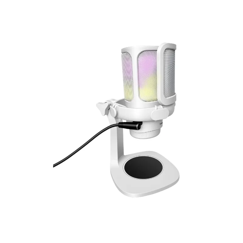 Microfono Raptor Vox Rgb Usb P-streaming White