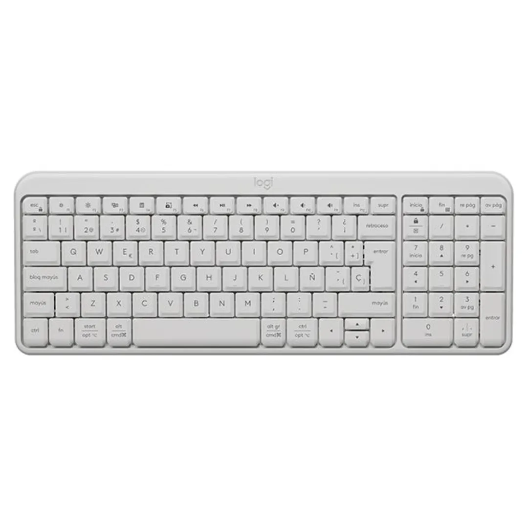 Teclado Logitech Bluetooth K250 Pebble White 920-013446