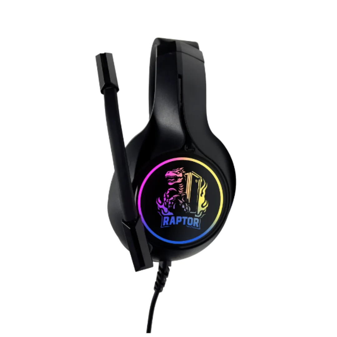 Auricular Gamer C-mic Raptor Shadow Core Rgb 7.1  Usb-aux