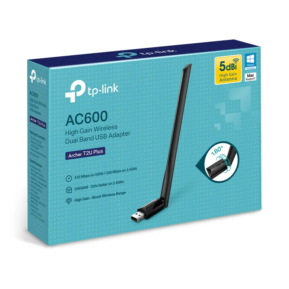 Placa Red Tp-link Wifi Usb Ac600 Plus Dual Band