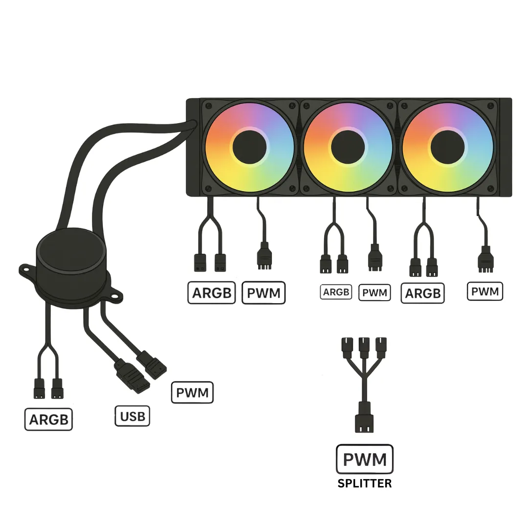 Watercooling Noxi Gaming Nx360 360mm Argb Negro
