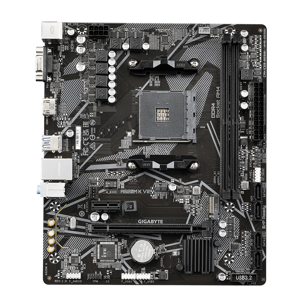 Mother Gigabyte A520m K V2 Am4 Ddr4