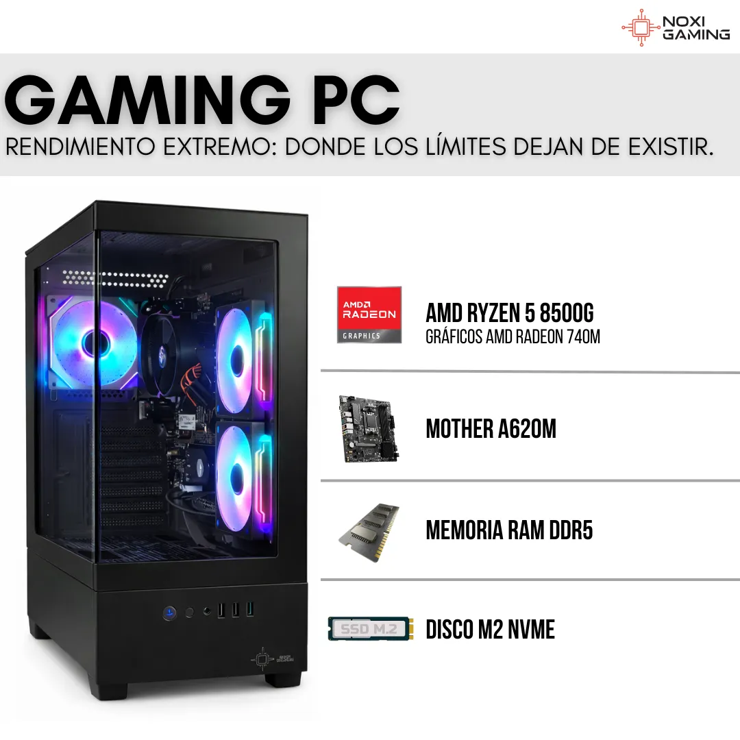 Noxi Gaming Pc Amd Ryzen 5 8500g | 32 Gb | 1 Tb Nvme | Wifi