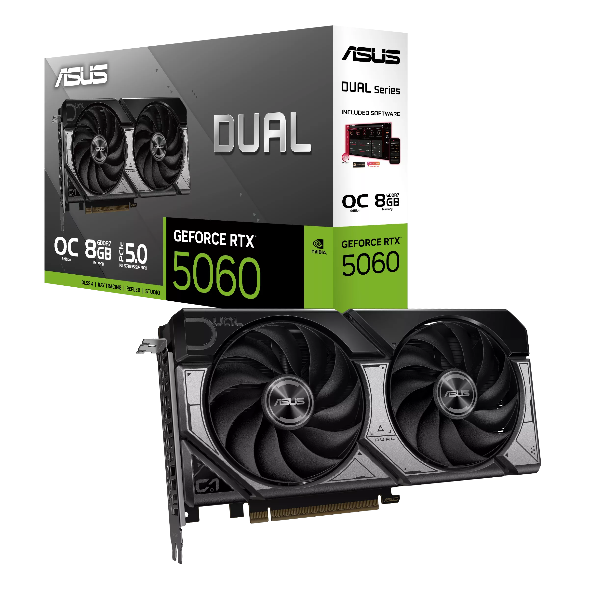 PLACA DE VIDEO ASUS DUAL GEFORCE RTX™ 5060 8GB GDDR7 OC EDITION