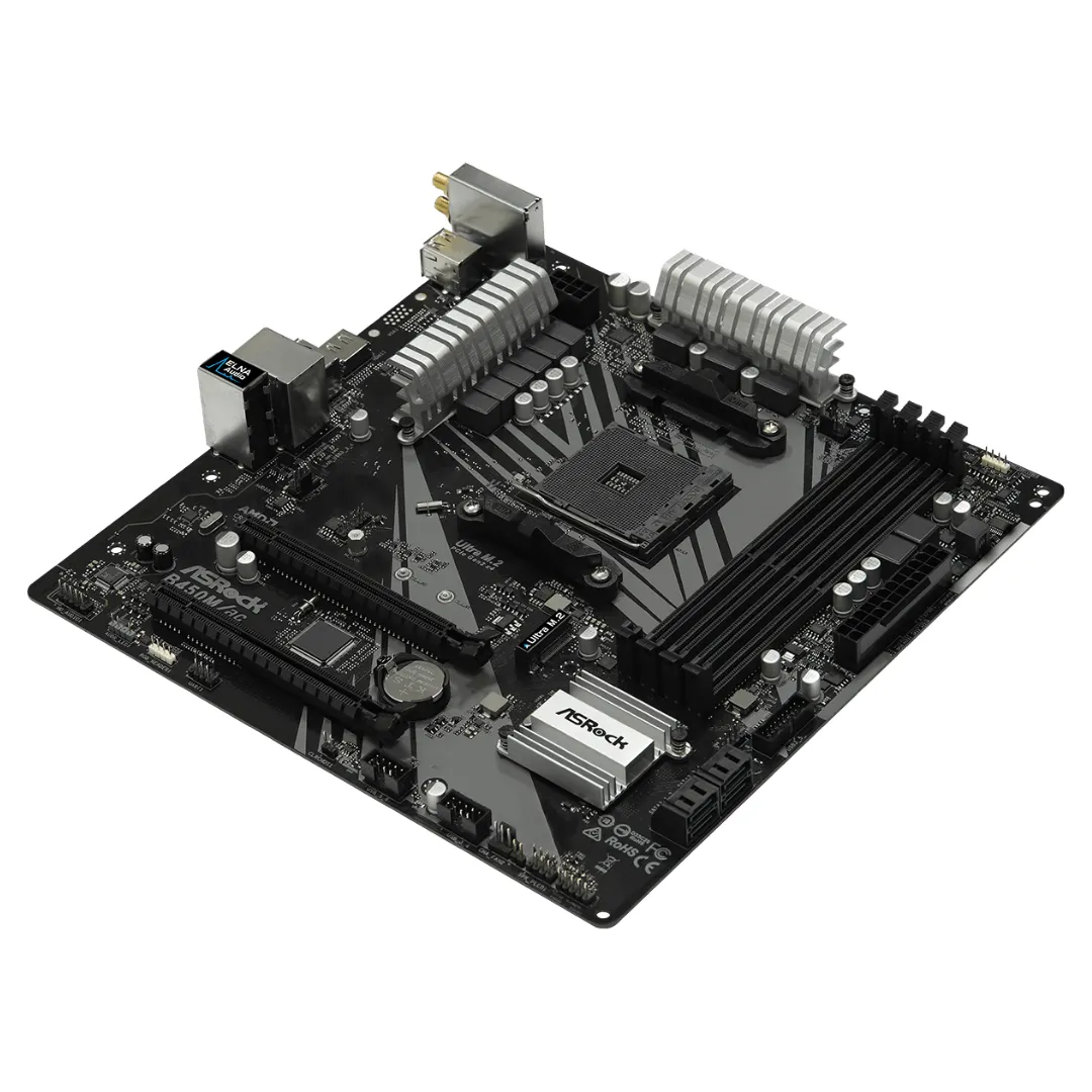 Motherboard Asrock B450m-ac Am4 Oem