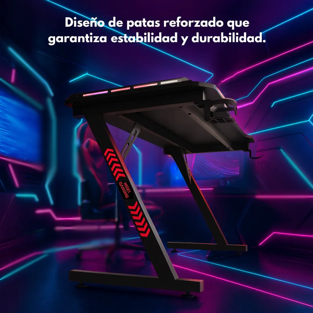 Escritorio Gamer Noxi Gaming Forge Con Rgb - Outlet -