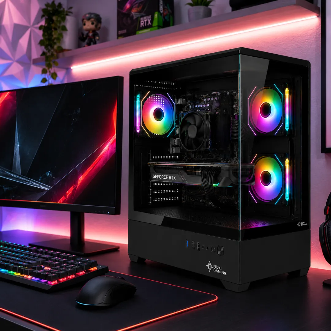 Noxi Gaming Pc Amd Ryzen 5 5500 | 16 Gb | 480gb | Rtx 3050 | Monitor Cooler Master 100hz