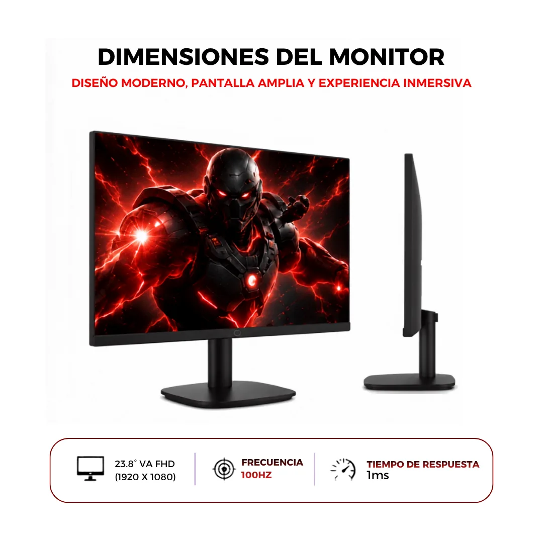 Noxi Gaming Pc Amd Ryzen 7 5700g | 16 Gb | 480gb | Wifi | Monitor Cooler Master 100hz