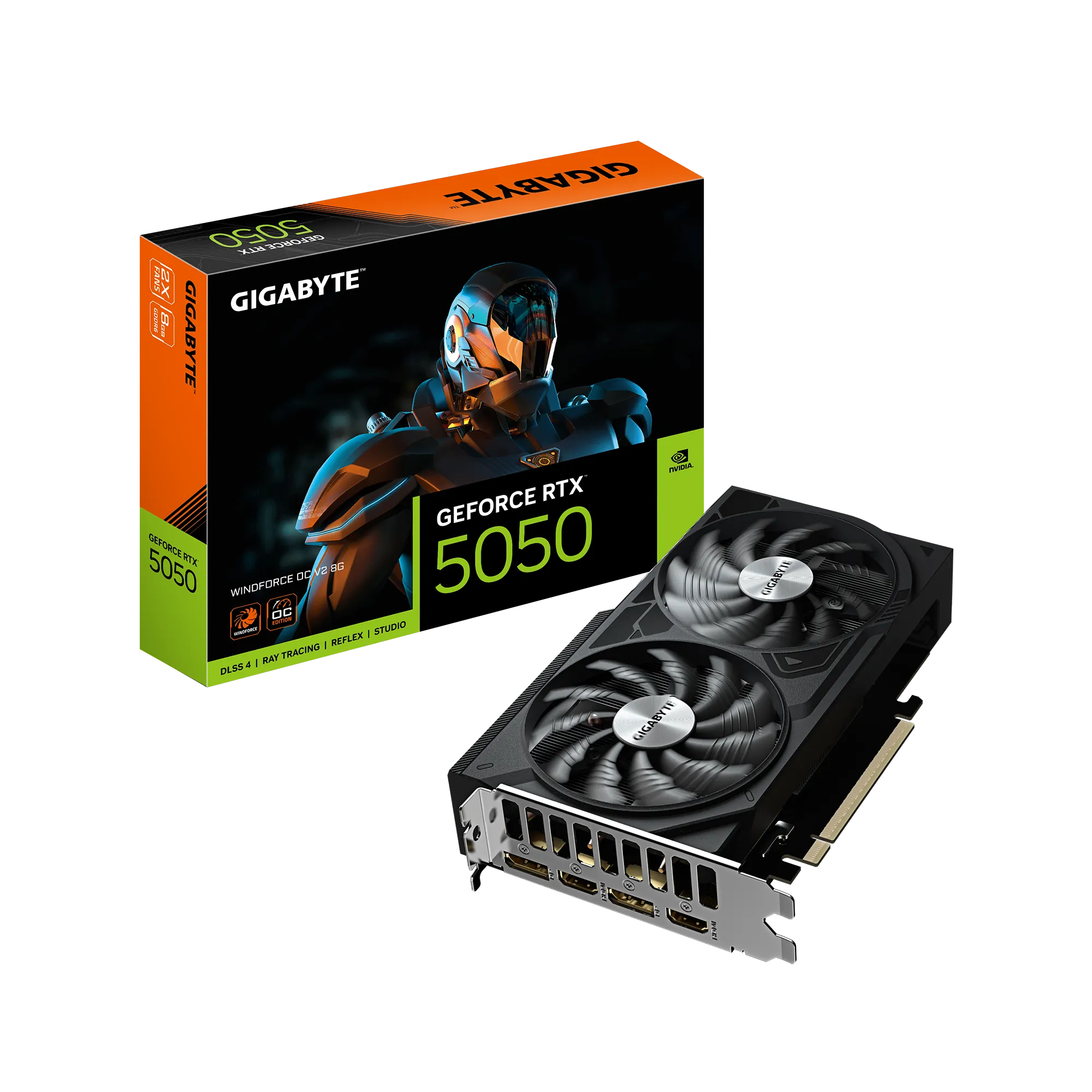 Placa De Video Gigabyte Geforce Rtx™ 5050 Windforce Oc V2 8gb