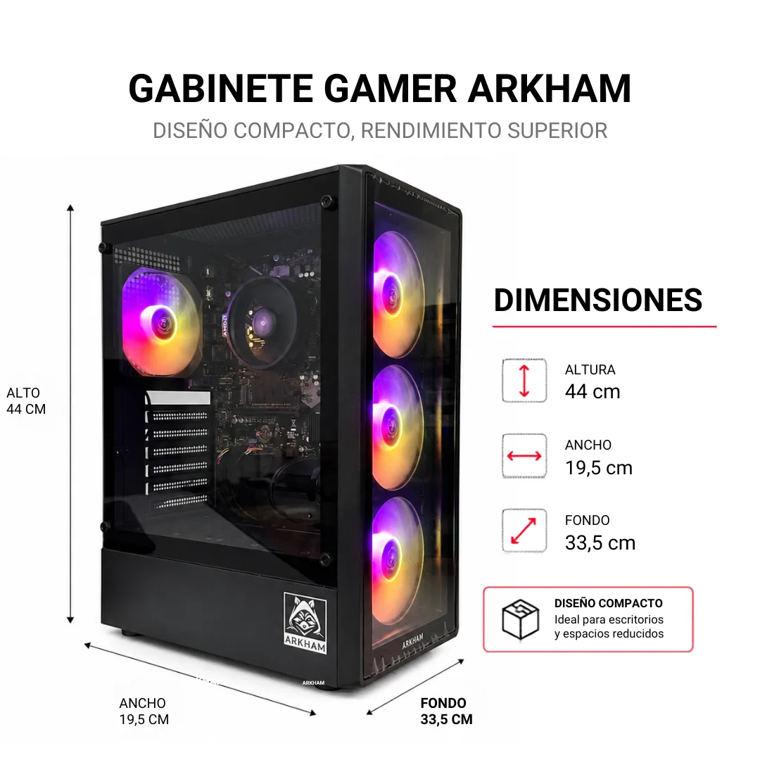Noxi Gaming Pc Amd Ryzen 5 3400g | 16 Gb | 480gb | Wifi | Monitor Cooler Master 100hz | Silla Gamer