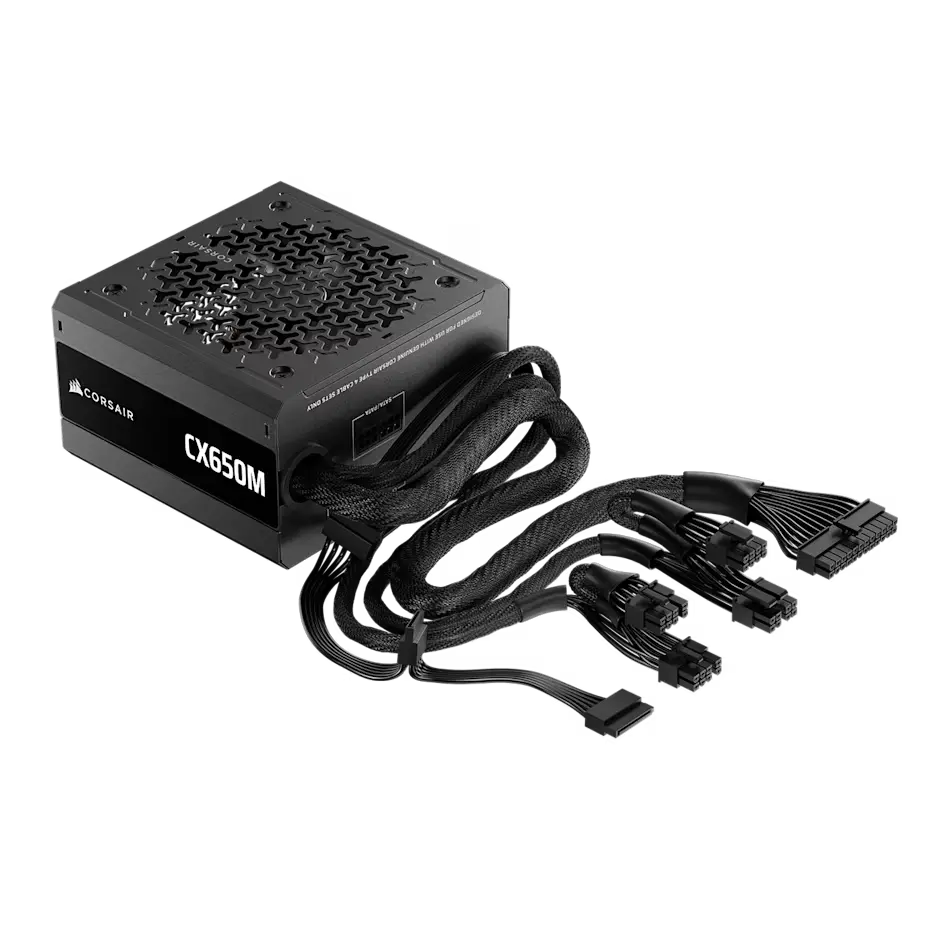 Fuente Corsair Cx-m Series Cx650m 650w Atx 3.1 Cybenetics Bronze Semi-modular