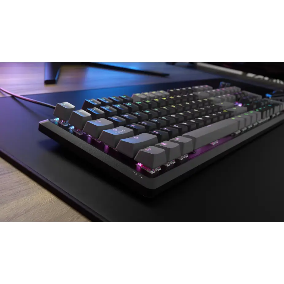 Teclado Corsair K70 Core Rgb Mecanico Mlx Red Carbon Gray