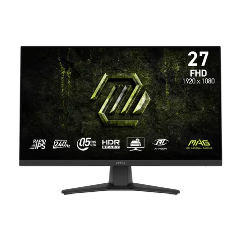 MONITOR GAMER MSI 27" MAG 272F FHD RAPID IPS 240HZ 0.5MS