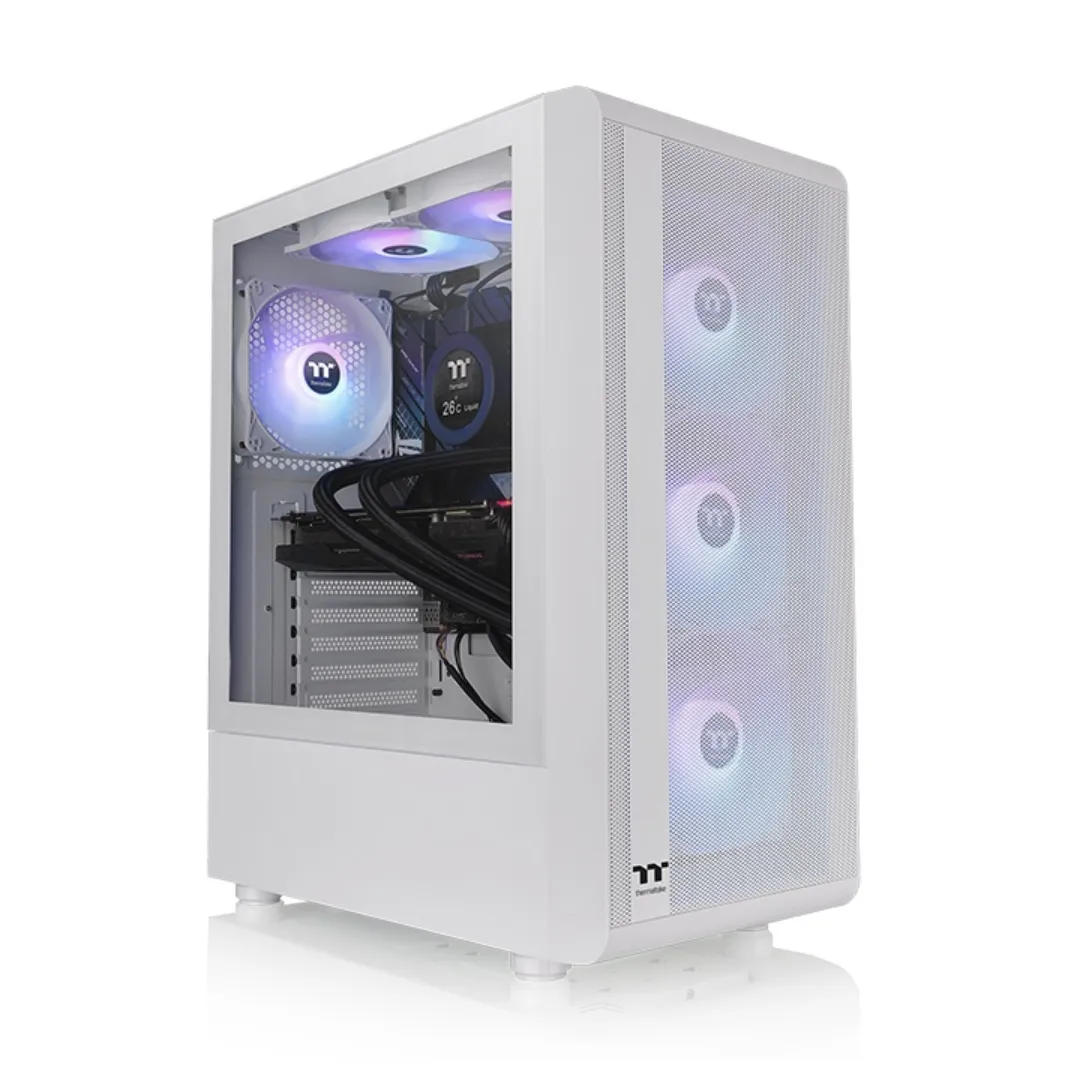 GABINETE THERMALTAKE S200 TG BLANCO 4X120MM ARGB FANS