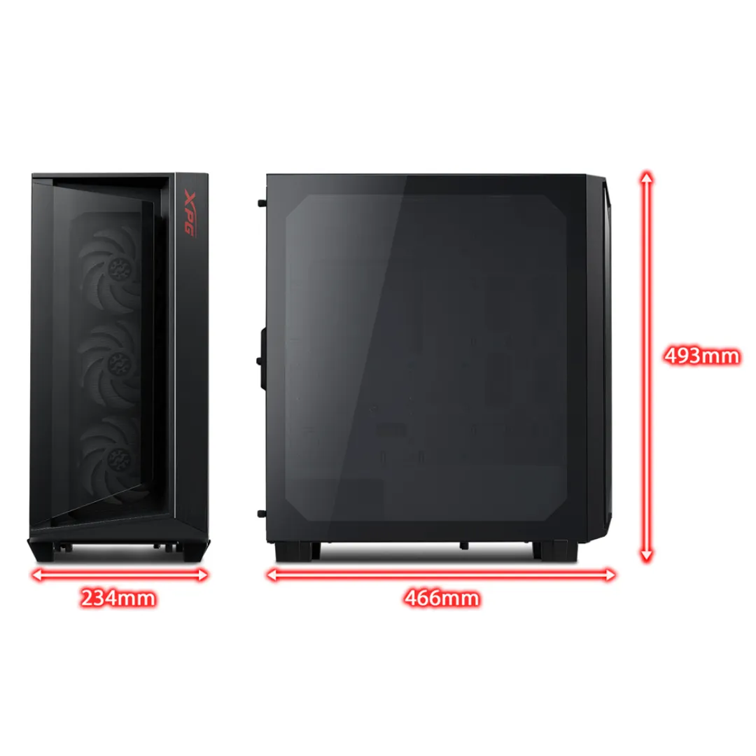 Gabinete Xpg Battlecruiser I I Negro 3x120mm Argb Fans