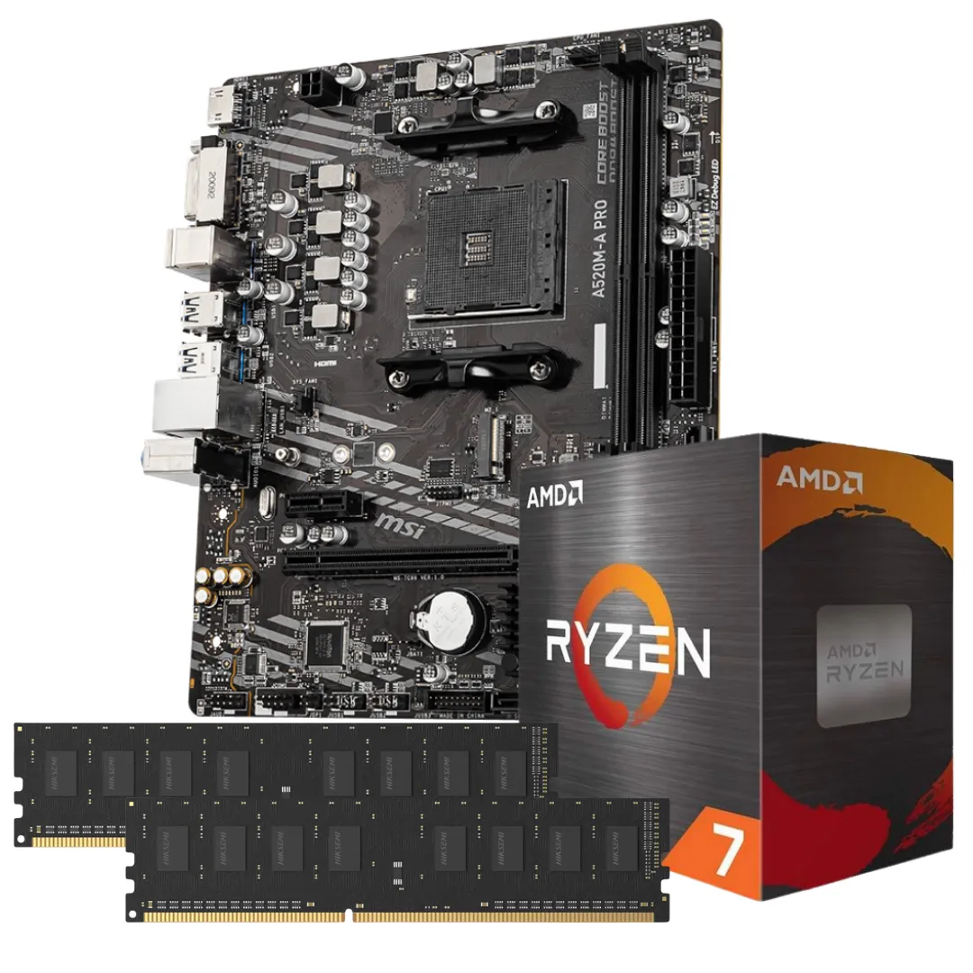 COMBO ACTUALIZACION AMD RYZEN 7 5700G  A520  32 GB