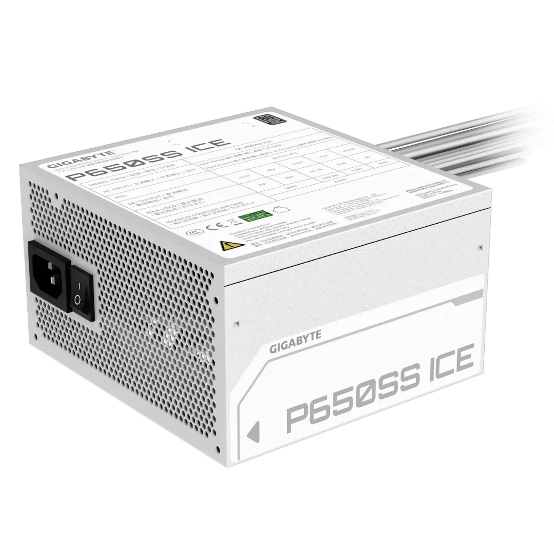 Fuente Gigabyte 650w P650ss White 80 Plus Silver