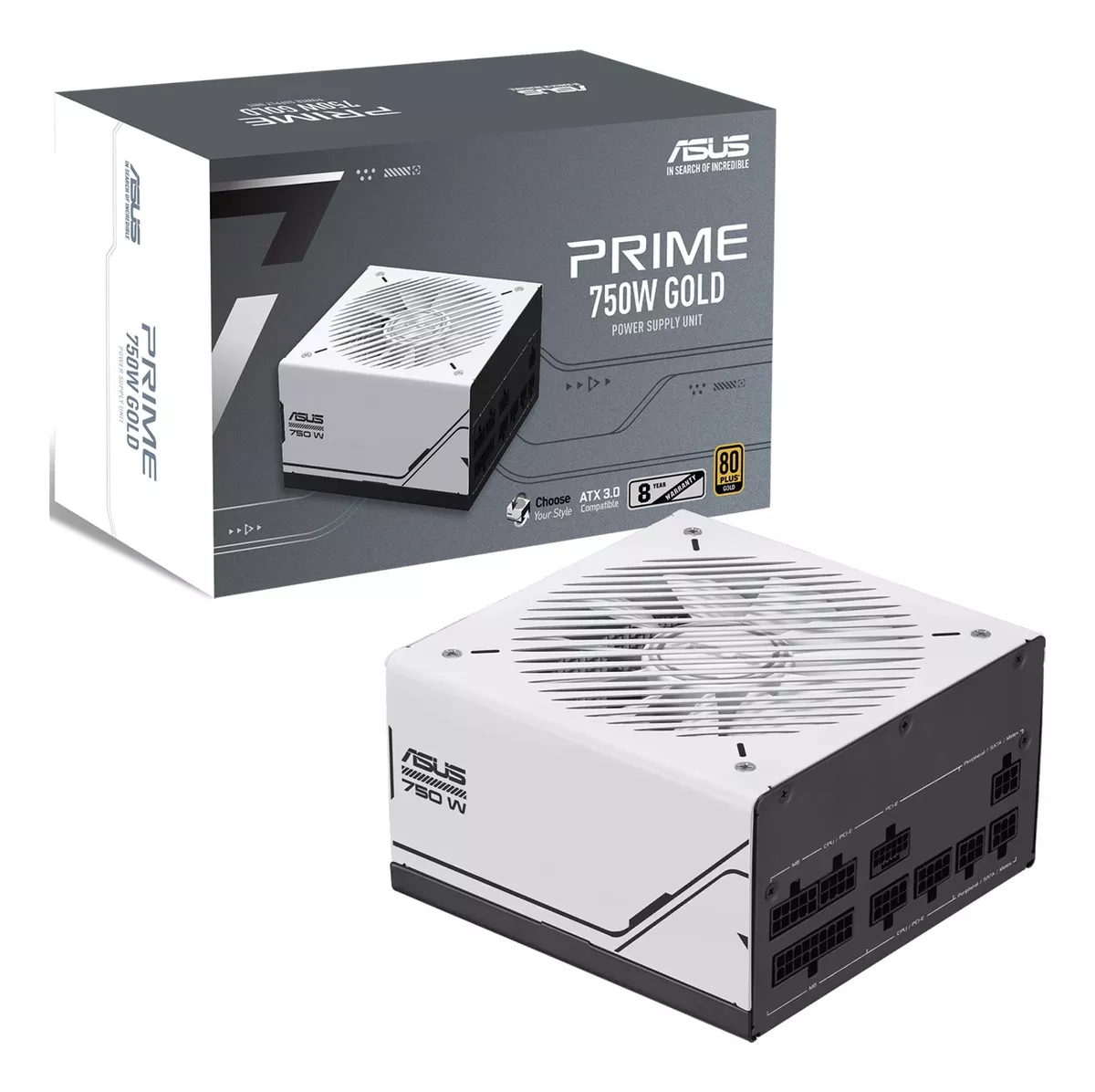 Fuente Asus White 750w 80 Plus Gold Full Modular Color
